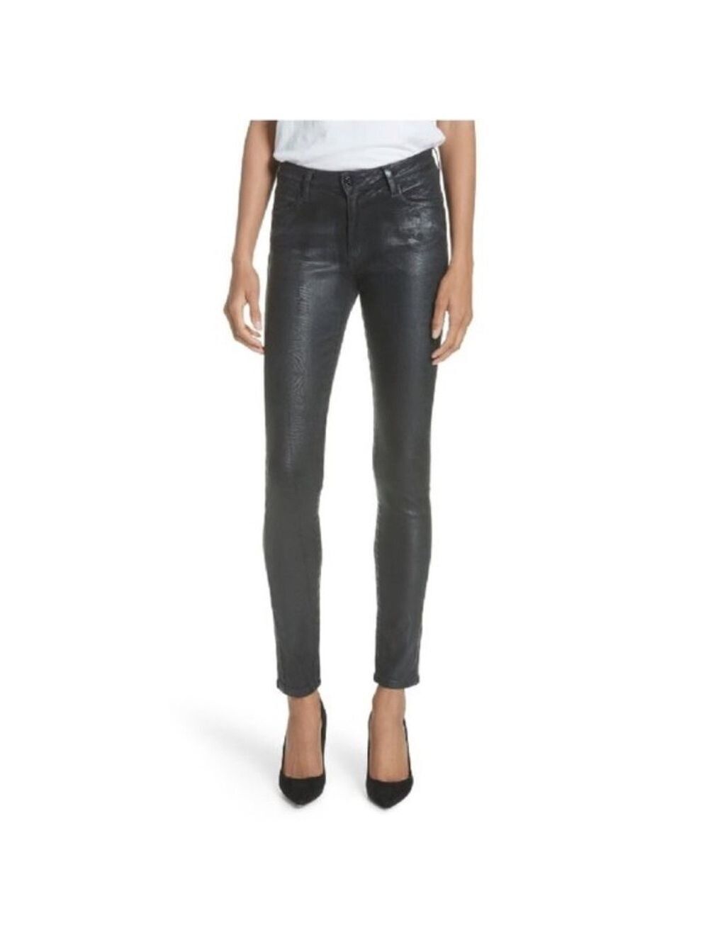 BROCKENBOW Savana Side Stripe Coated Skinny Jeans